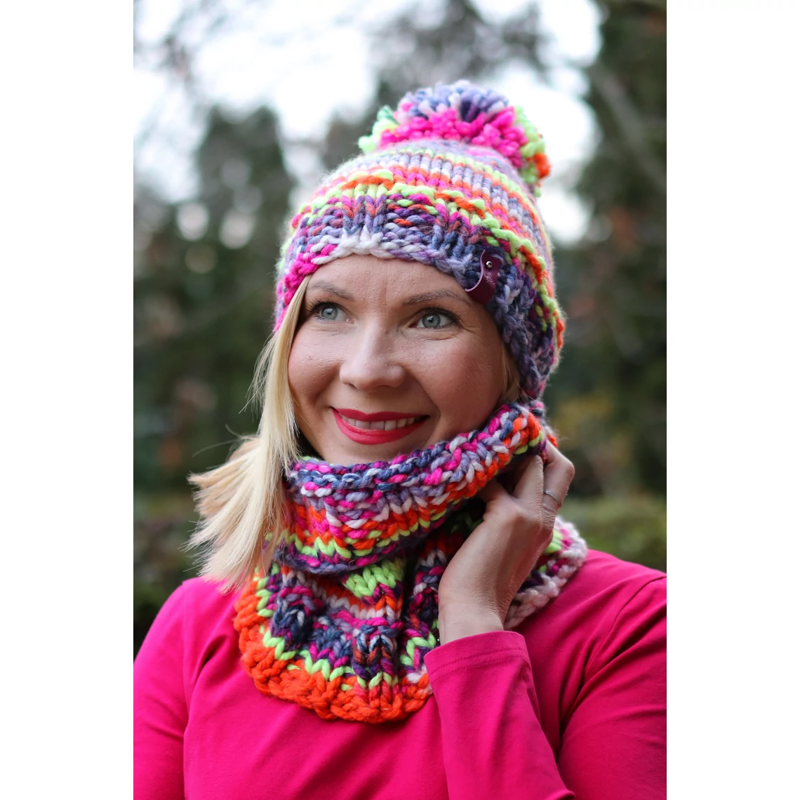 Kolorkka Knit kötött csősál / tarka