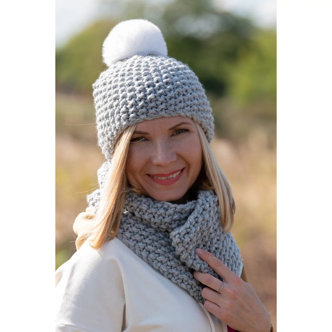 Kolorkka Knit kötött csősál / szürke