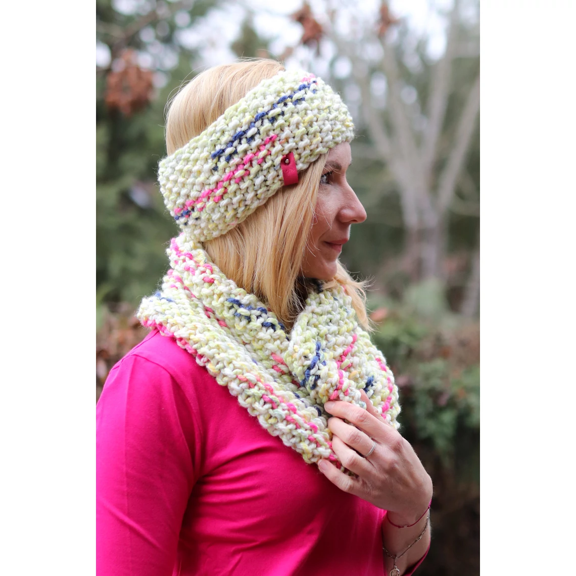 Kolorkka Knit kötött fülmelegítő / tarka