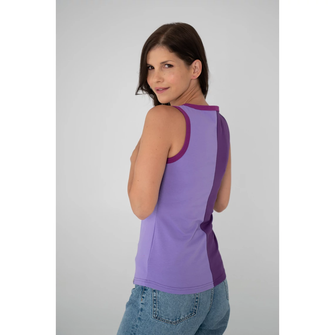 Kolorkka ColorBlock trikó / lila