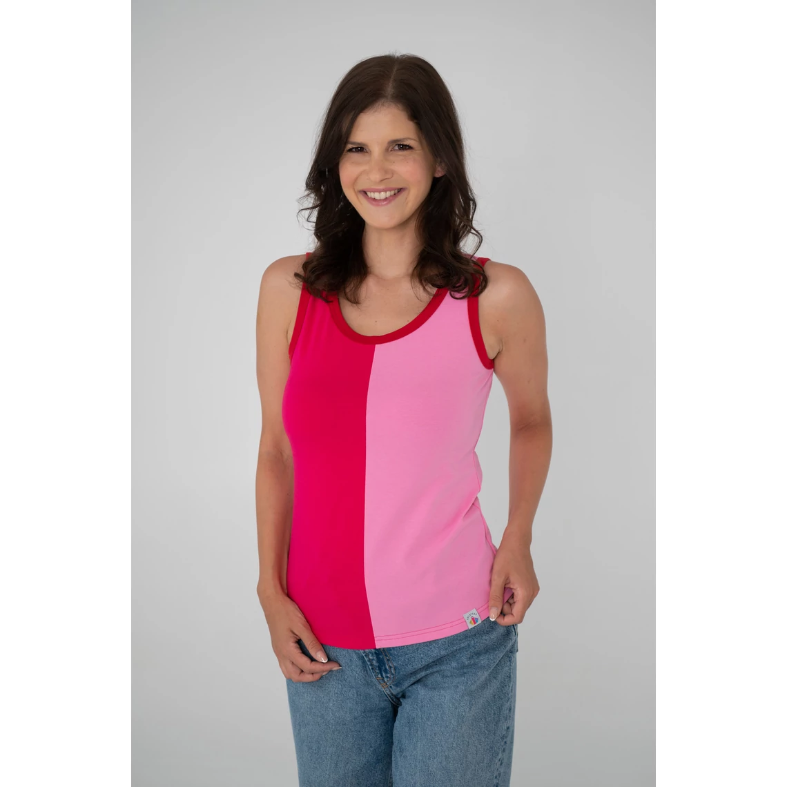 Kolorkka ColorBlock trikó / pink-rózsaszín
