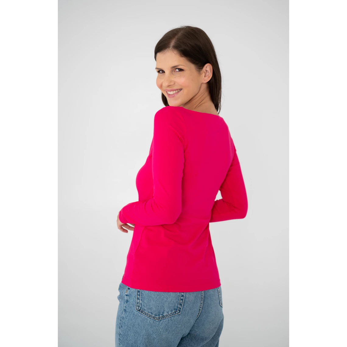 Kolorkka BASIC csónaknyakú felső / pink