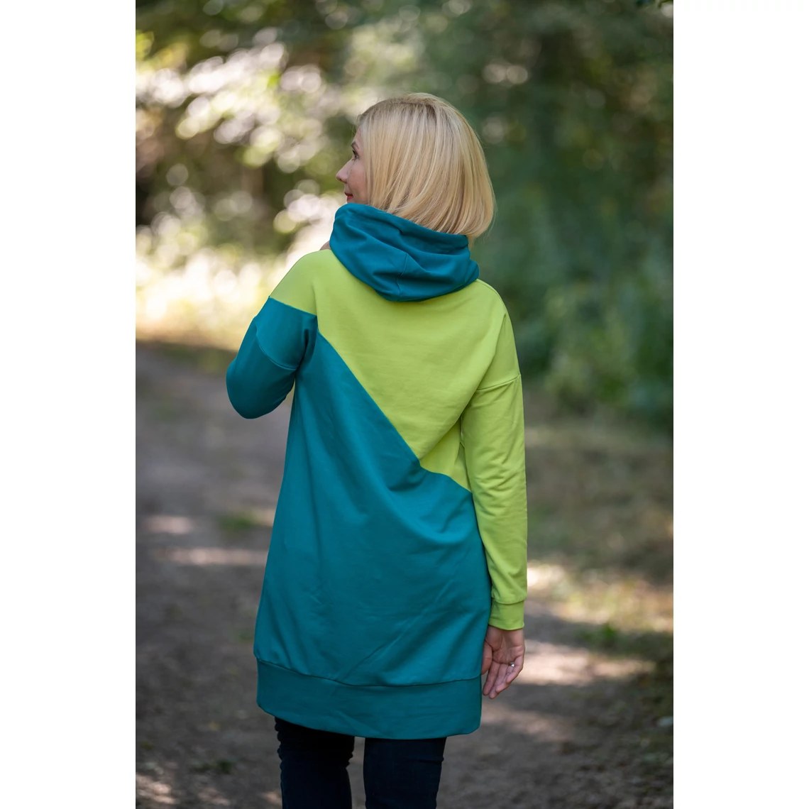 Kolorkka COLORBLOCK pulcsiruha / Lime-türkiz-petrol