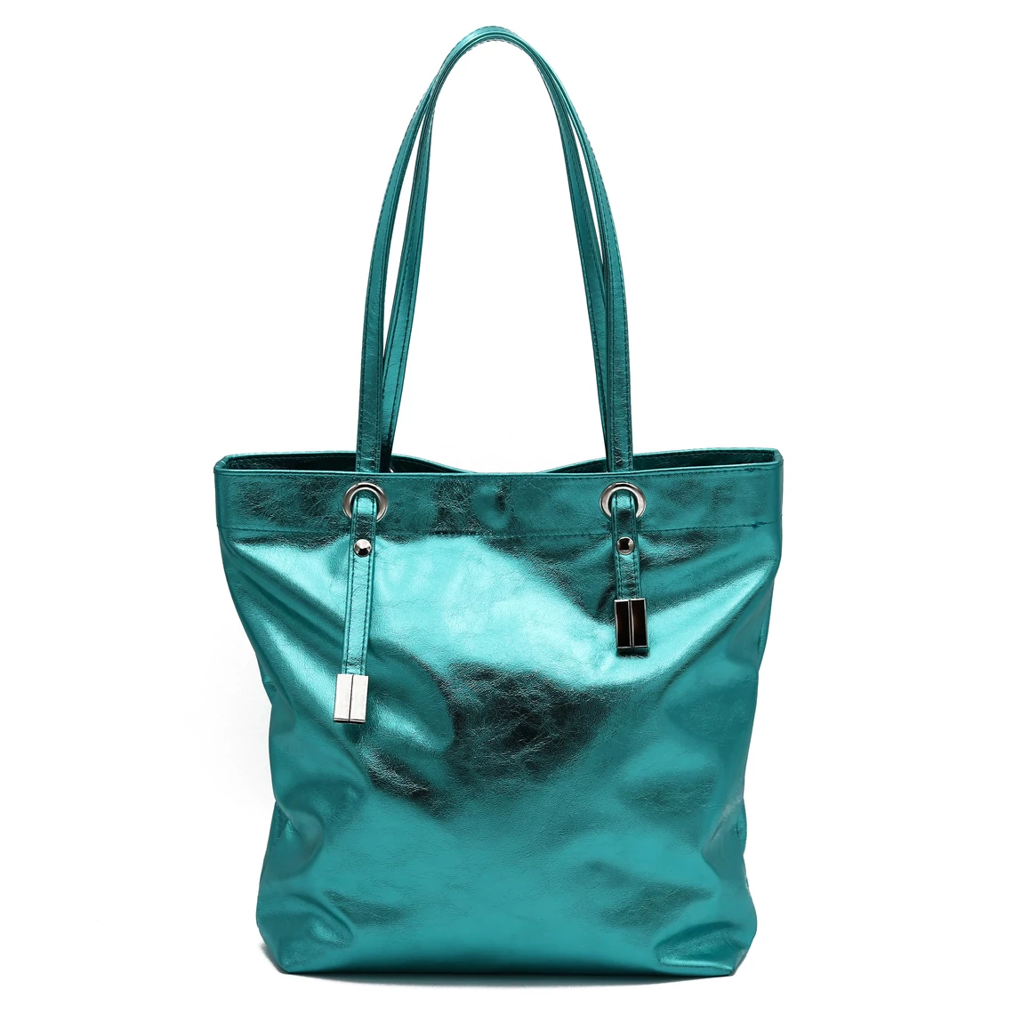 Kolorkka shopper / metál türkiz / marhabőr