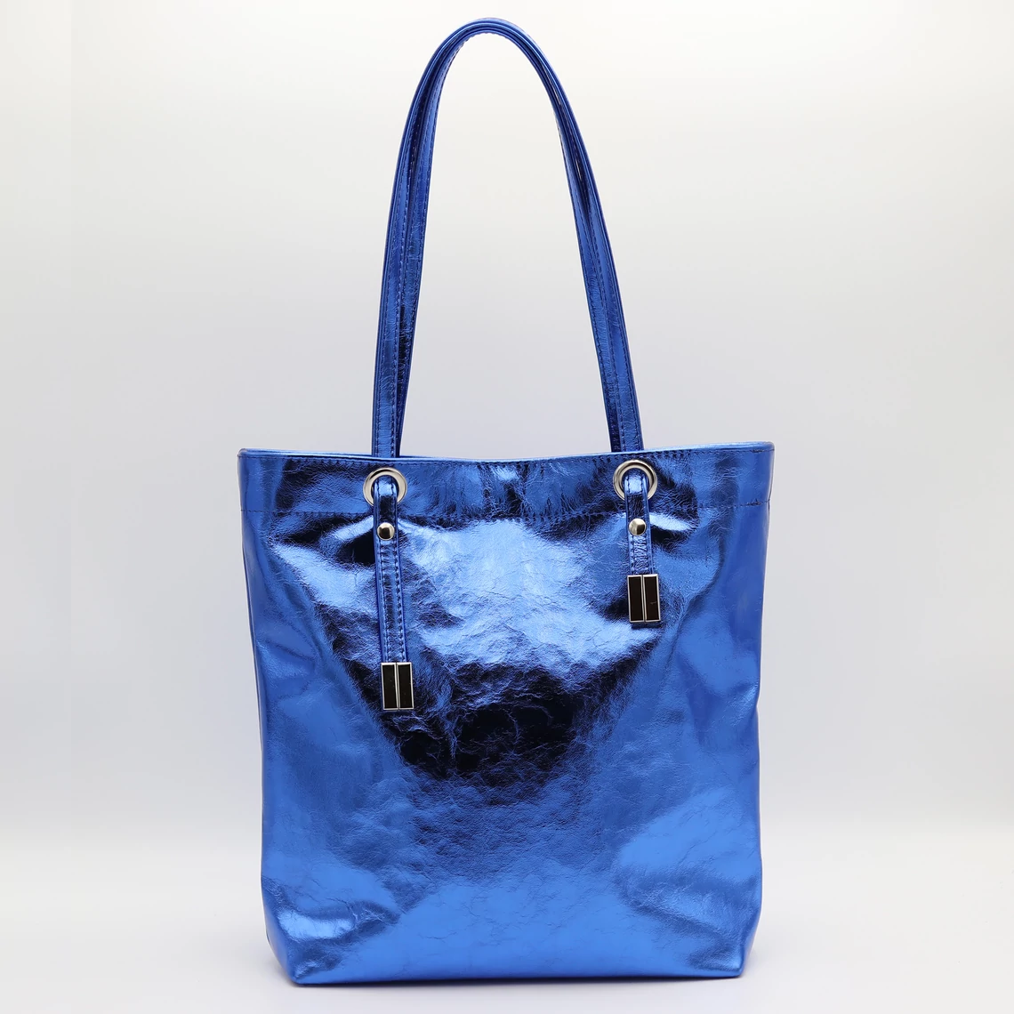 Kolorkka shopper / metál királykék / marhabőr