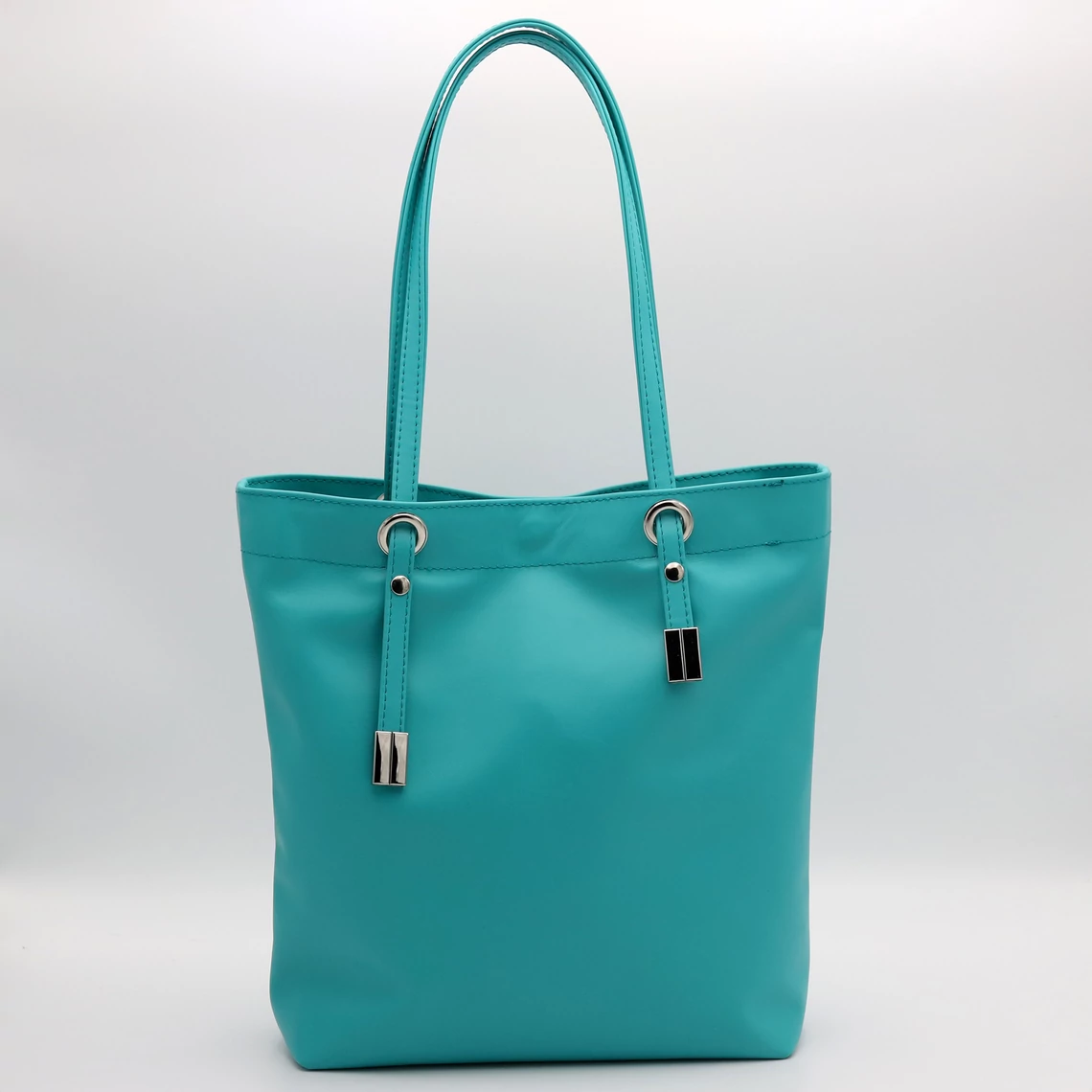 Kolorkka shopper / türkizkék / marhabőr
