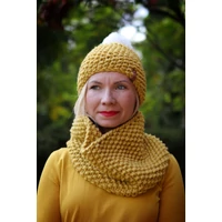 Kép 2/2 - Kolorkka Knit kötött sapka / mustár