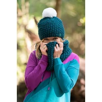 Kép 2/3 - Kolorkka Knit kötött csősál / petrol