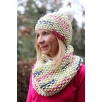 Kép 1/2 - Kolorkka Knit kötött csősál / tarka