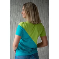 Kép 2/5 - Kolorkka COLORBLOCK póló / Lime-türkiz-napsárga