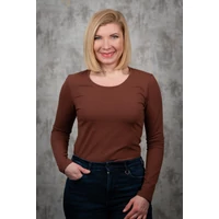 Kép 3/3 - Kolorkka BASIC hosszú ujjú felső / csokibarna
