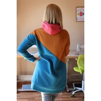 Kép 4/4 - Kolorkka COLORBLOCK pulcsiruha / rózsaszín-tengerkék-terrakotta
