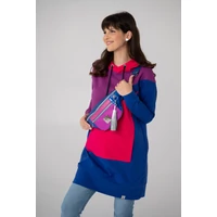 Kép 7/10 - Kolorkka COLORBLOCK pulcsiruha / Királykék-ciklámen-pink