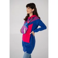 Kép 9/10 - Kolorkka COLORBLOCK pulcsiruha / Királykék-ciklámen-pink