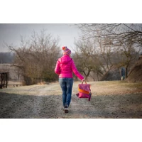 Kép 5/5 - Kolorkka URBAN HERO cipzáras-fedeles hátizsák / bogyószín-pink-narancs-acélkék