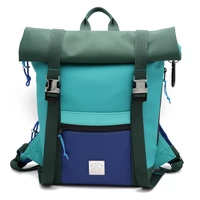 Kép 1/10 - Kolorkka EXPLORER roll-top hátizsák laptop rekesszel / Türkiz-királykék-méregzöld