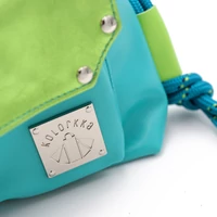 Kép 6/9 - Kolorkka POCKET CRUISER gymbag és válltáska valódi bőrből / türkizkék-almazöld