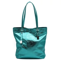 Kép 2/5 - Kolorkka shopper / metál türkiz / marhabőr