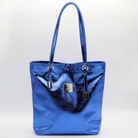 Kép 1/5 - Kolorkka shopper / metál királykék / marhabőr