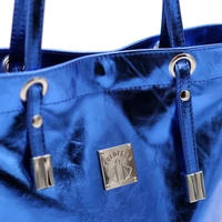 Kép 3/5 - Kolorkka shopper / metál királykék / marhabőr