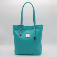 Kép 1/5 - Kolorkka shopper / türkizkék / marhabőr