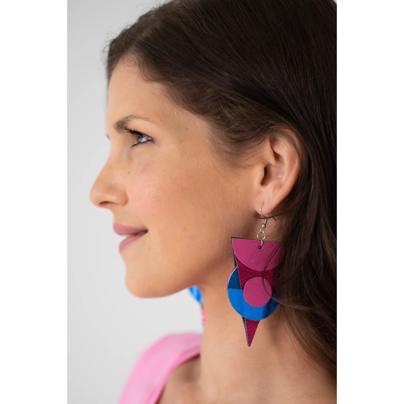 Kolorkka ECLIPSE fülbevaló / bogyószín-pink-királykék Kolorkka ECLIPSE fülbevaló / bogyószín-pink-királykék