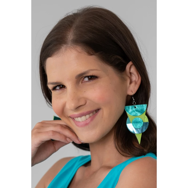 Kolorkka ECLIPSE fülbevaló / lime-türkiz-jégkék Kolorkka ECLIPSE fülbevaló / lime-türkiz-jégkék