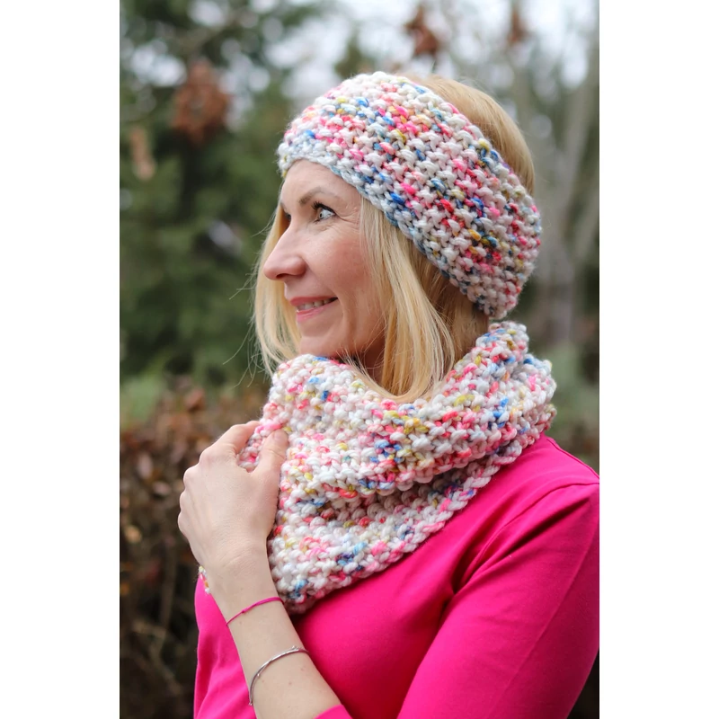 Kolorkka Knit kötött fülmelegítő / tarka