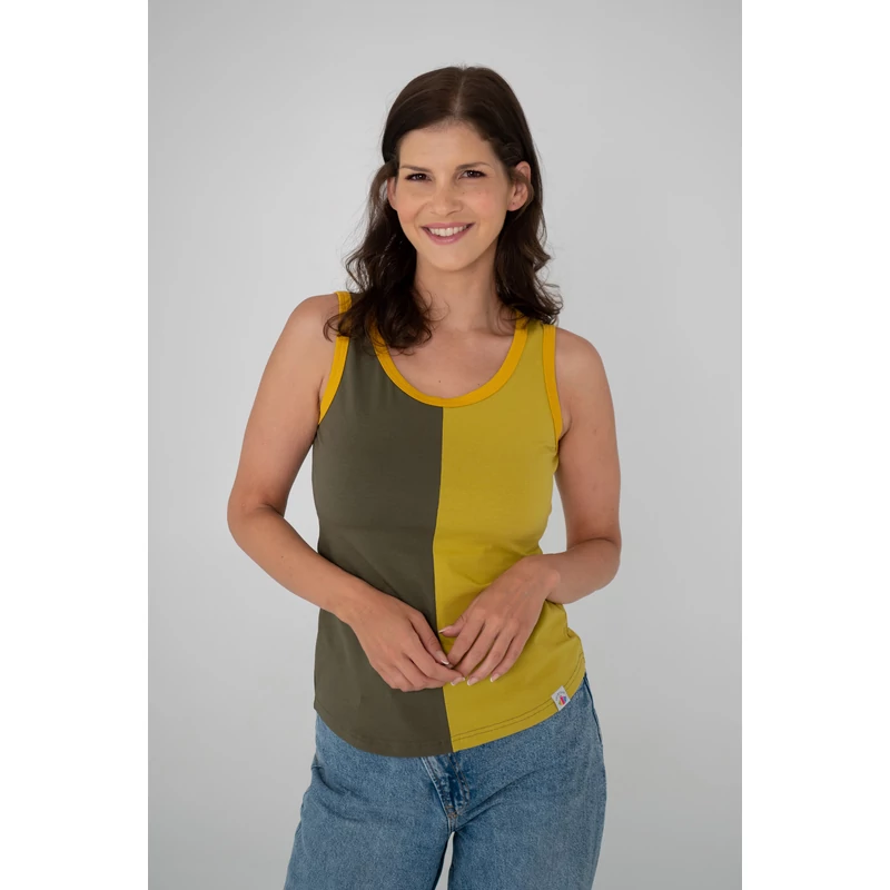 Kolorkka ColorBlock trikó / khaki-banánzöld