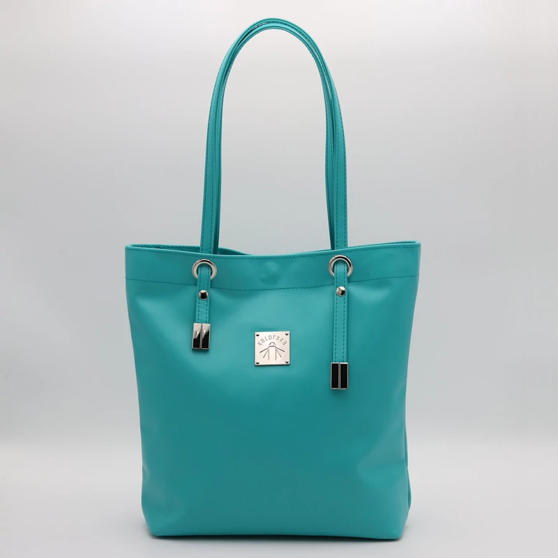 Kolorkka shopper / türkizkék / marhabőr